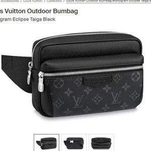 LV Outdoor Bumbag - Monogram Eclipse Taiga Black (Discontinued)